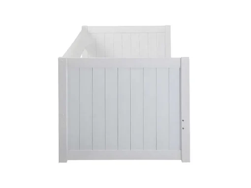 Cama Dupla Banco Com Gaveta De 2 X 90 X 200 Cm Em Pinho E Mdf Cor Branco - Alfiero