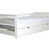 Cama Dupla Banco 2X90X190 Cm Mdf Branco + Colchões - Celiane
