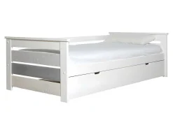 Cama Dupla Banco 2X90X190 Cm Mdf Branco + Colchões - Celiane