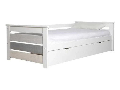 Cama Dupla Banco 2X90X190 Cm Mdf Branco - Celiane