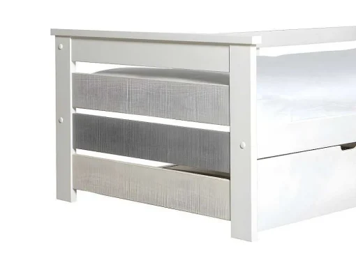 Cama Dupla Banco 2X90X190 Cm Mdf Branco + Colchões - Celiane