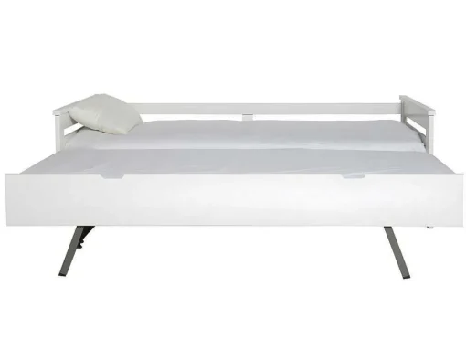 Cama Dupla Banco 2X90X190 Cm Mdf Branco + Colchões - Celiane