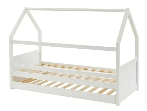 Cama Dupla Cabana De 2 X 90 X 190 Cm Em Pinho Cor Branco + Colchão - Hurra