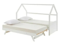 Cama Dupla Cabana De 2 X 90 X 190 Cm Em Pinho Cor Branco - Hurra