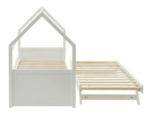 Cama Dupla Cabana De 2 X 90 X 190 Cm Em Pinho Cor Branco - Hurra