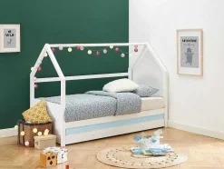 Cama Dupla Cabana De 2 X 90 X 190 Cm Em Pinho Cor Branco - Hurra