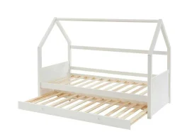 Cama Dupla Cabana De 2 X 90 X 190 Cm Em Pinho Cor Branco - Hurra