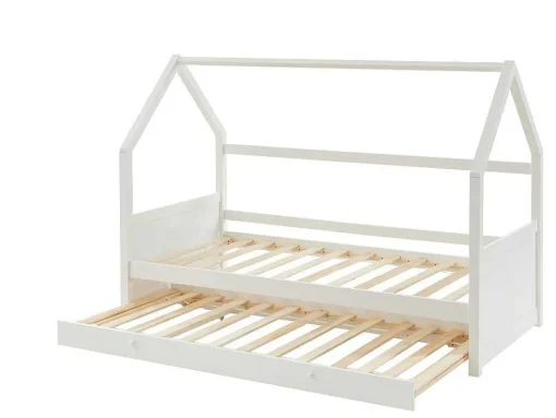 Cama Dupla Cabana De 2 X 90 X 190 Cm Em Pinho Cor Branco - Hurra
