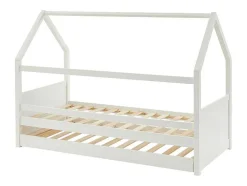 Cama Dupla Cabana De 2 X 90 X 190 Cm Em Pinho Cor Branco - Hurra