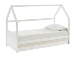 Cama Dupla Cabana De 2 X 90 X 190 Cm Em Pinho Cor Branco - Hurra