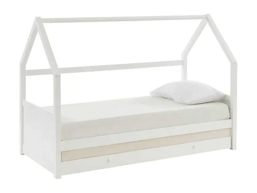 Cama Dupla Cabana De 2 X 90 X 190 Cm Em Pinho Cor Branco - Hurra