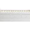 Cama Dupla Com 3 Gavetas De 90 X 190 Cm Em Mdf E Pinho Cor Branco + Colchão - Titouan