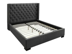 Cama Massimo Cabeceira De Cama Em Capitone - 160X200Cm - Tecido Cinza