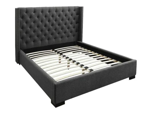 Cama Massimo Cabeceira De Cama Em Capitone - 160X200Cm - Tecido Cinza