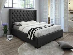 Cama Massimo Cabeceira De Cama Acolchoada - 180X200Cm - Tecido Cinza