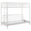 Cama Mezzanine 90X190 Cm Com Sofá Convertivel Em Metal Branco - Modulo Iv