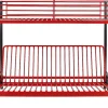 Cama Mezzanine 90X190 Cm Com Sofá Convertivel Em Metal Preto E Vermelho - Modulo Iv