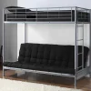 Cama Mezzanine 90X190 Cm Com Sofá Convertivel Em Metal Prateado - Modulo Iv