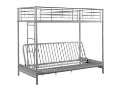 Cama Mezzanine 90X190 Cm Com Sofá Convertivel Em Metal Prateado - Modulo Iv