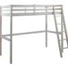 Cama Mezzanine 90X190 Cm Em Pinho Macico Esbranquicado + Colchão - Gedeon