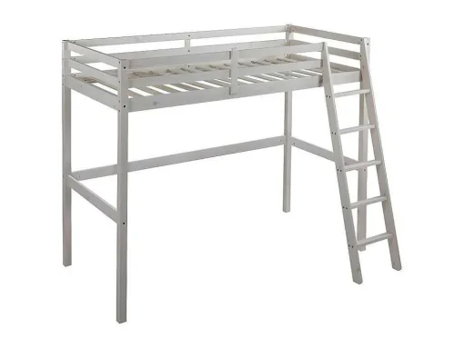 Cama Mezzanine 90X190 Cm Em Pinho Macico Esbranquicado - Gedeon