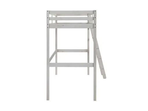 Cama Mezzanine 90X190 Cm Em Pinho Macico Esbranquicado + Colchão - Gedeon