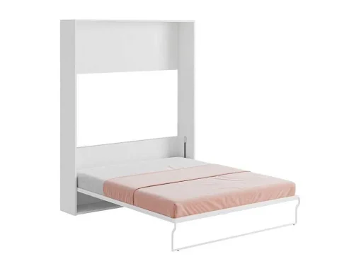 Cama Rebatível 160 X 200 Cm Abertura Vertical Manual Branco - Malina Ii
