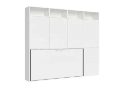Cama Retratil Solteiro Horizontal Kando Composicao B Cinza Branca