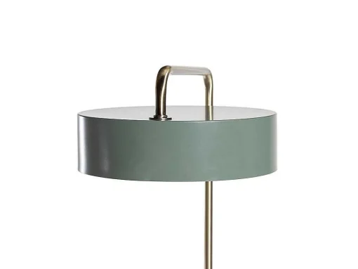 Candeeiro De Pe Estilo Vintage Otilie - Metal - 35 X 25 X 154 Cm - Verde Azeitona E Dourado