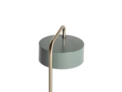 Candeeiro De Pe Estilo Vintage Otilie - Metal - 35 X 25 X 154 Cm - Verde Azeitona E Dourado