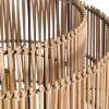 Candeeiro De Pe Etnico Em Bambu E Metal Cor Preto De D.40 X A.157,5 Cm - Parana