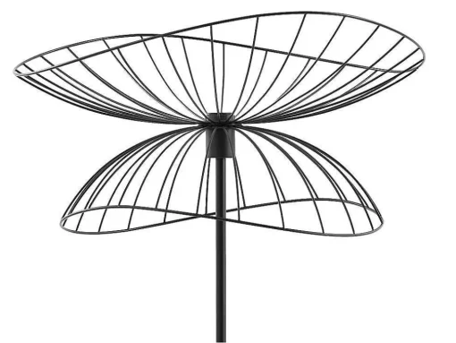 Candeeiro De Pe Filiforme Em Metal De A.160 Cm Cor Preto - Mania