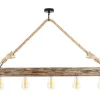 Candeeiro De Teto Em Madeira De C. 100 X A. 53 Cm Cor Natural - Erebos