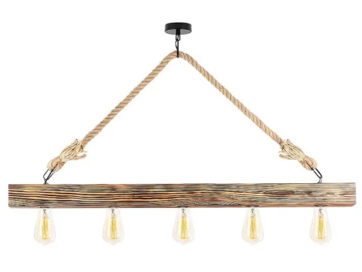Candeeiro De Teto Em Madeira De C. 100 X A. 53 Cm Cor Natural - Erebos