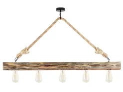 Candeeiro De Teto Em Madeira De C. 100 X A. 53 Cm Cor Natural - Erebos