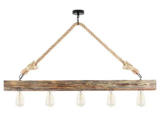 Candeeiro De Teto Em Madeira De C. 100 X A. 53 Cm Cor Natural - Erebos