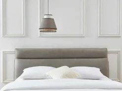 Candeeiro De Teto Escandinavo Empalhado Cor Natural E Taupe De D.35 X A.120 Cm - Klaus