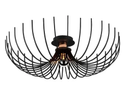 Candeeiro De Teto Filiforme Em Metal De D.56 X A.16 Cm Cor Preto - Aspendos