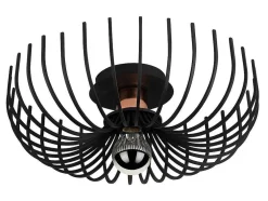 Candeeiro De Teto Filiforme Em Metal De D.36 X A.12 Cm Cor Preto - Aspendos