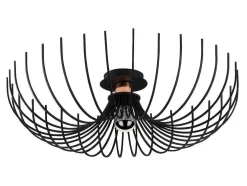 Candeeiro De Teto Filiforme Em Metal De D.56 X A.16 Cm Cor Preto - Aspendos