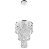 Candeeiro De Teto Metal E Vidro Efeito Cristal D30 Cm - Alberni