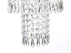 Candeeiro De Teto Metal E Vidro Efeito Cristal D30 Cm - Alberni