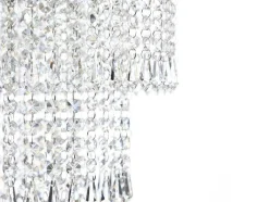 Candeeiro De Teto Metal E Vidro Efeito Cristal D30 Cm - Alberni