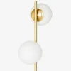 Candeeiro Estilo Vintage Orea - Base Em Terrazzo - 33X15X146 Cm - Branco E Dourado