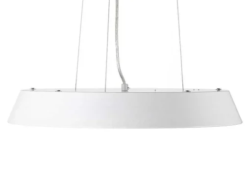 Candeeiro Suspenso Com Leds Metal E Aluminio D45 Cm Branco E Natural - Derry