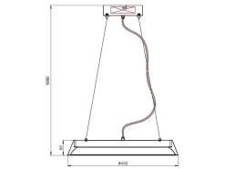 Candeeiro Suspenso Com Leds Metal E Aluminio D45 Cm Branco E Natural - Derry
