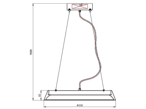 Candeeiro Suspenso Com Leds Metal E Aluminio D45 Cm Branco E Natural - Derry