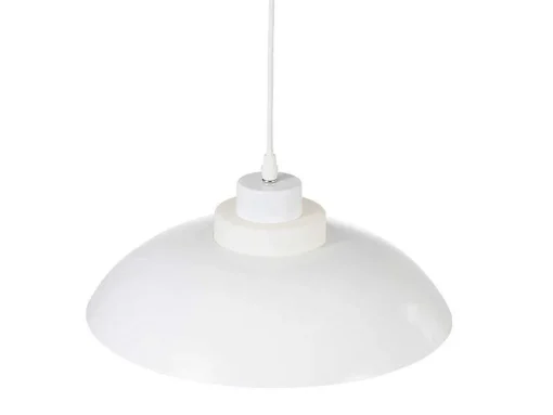 Candeeiro Suspenso Em Metal D34 X A120 Cm Branco - Briliva