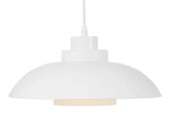 Candeeiro Suspenso Em Metal D34 X A120 Cm Branco - Briliva