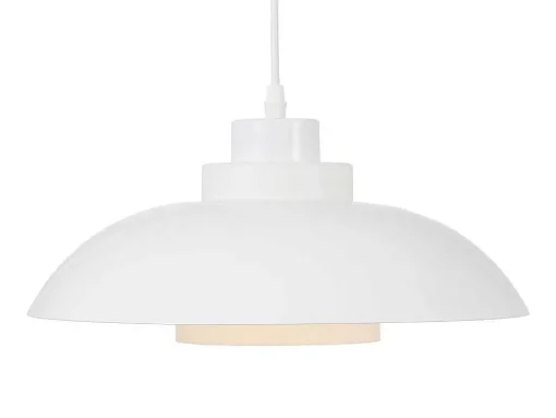 Candeeiro Suspenso Em Metal D34 X A120 Cm Branco - Briliva